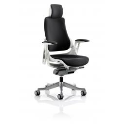 Zure Black Fabric With Arms With Headrest KC0161