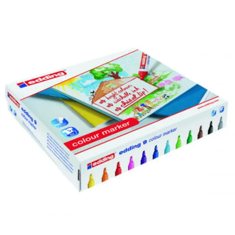 edding 9 Colour Marker Assorted Colours Classpack (Pack 144) - 4-51911