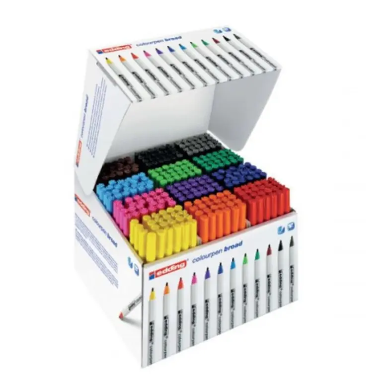 edding Colour Pen Broad Assorted Colours Classpack (Pack 288) - 4-51913