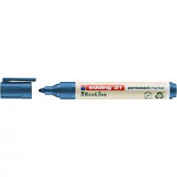 edding 21 EcoLine Permanent Bullet Tip Marker Blue Pack of 10