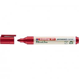edding 21 EcoLine Permanent Bullet Tip Marker Red Pack of 10