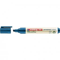 edding 22 EcoLine Permanent Chisel Tip Marker Blue Pack of 10