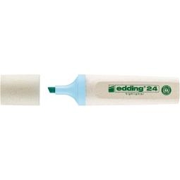 edding 24 EcoLine Highlighter Pen Chisel Tip 2-5mm Line Pastel Blue (Pack 10) - 4-24139