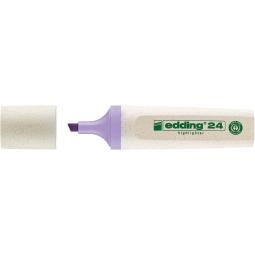 edding 24 EcoLine Highlighter Pen Chisel Tip 2-5mm Line Pastel Violet (Pack 10) - 4-24134
