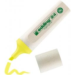 edding 24 EcoLine Highlighter Pen Chisel Tip 2-5mm Line Pastel Yellow (Pack 10) - 4-24005