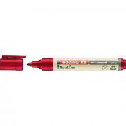 edding 28 EcoLine Whiteboard Bullet Tip Marker Red Pack of 10