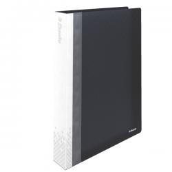 Esselte VIVIDA Display Book 20 Pocket Rigid Translucent A4 Black Pack of 5