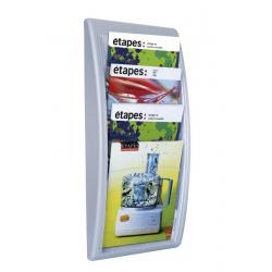 Fast Paper Quick Fit Wall Display A4 Silver 4 Pockets F406135	