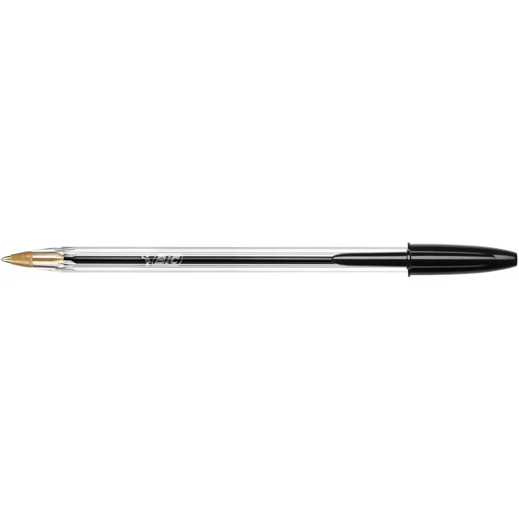 Bic Cristal Ballpoint Pen 1.0mm Tip 0.32mm Line Black (Pack 50) - 8373632