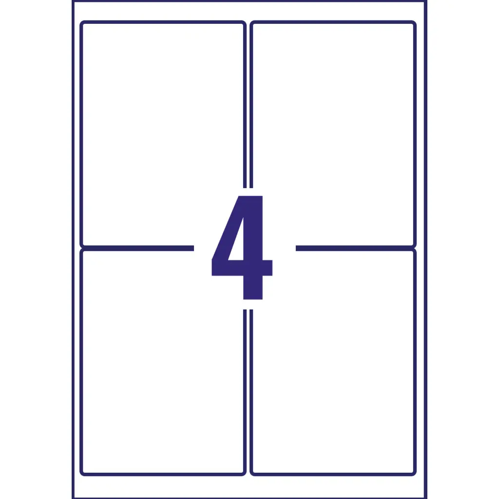 Avery Heavy Duty Labels 99x139mm White L4774-20 4 per sheet Pack of 80