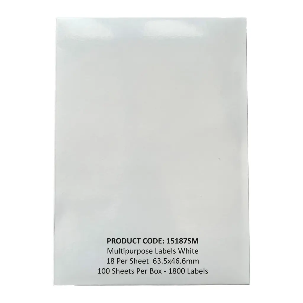 ValueX A4 Multipurpose Label 18 Per Sheet 63.5x46.6mm