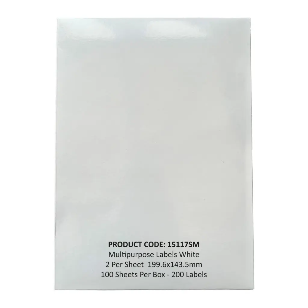 ValueX Multipurpose Label 2 Per Sheet 100 Sheets 199.6 x 143.5mm