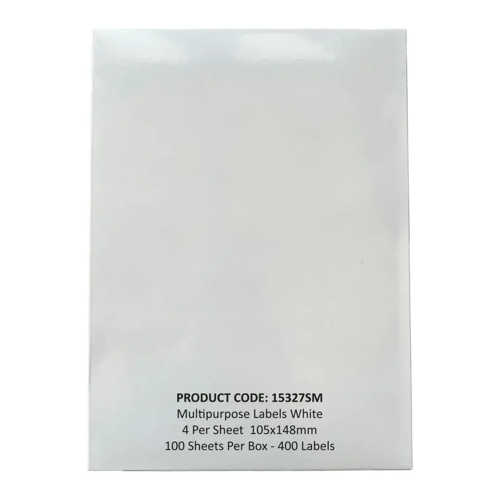 ValueX A4 Multi Purpose Labels 4 Per Sheet 105x148mm 100 Pack