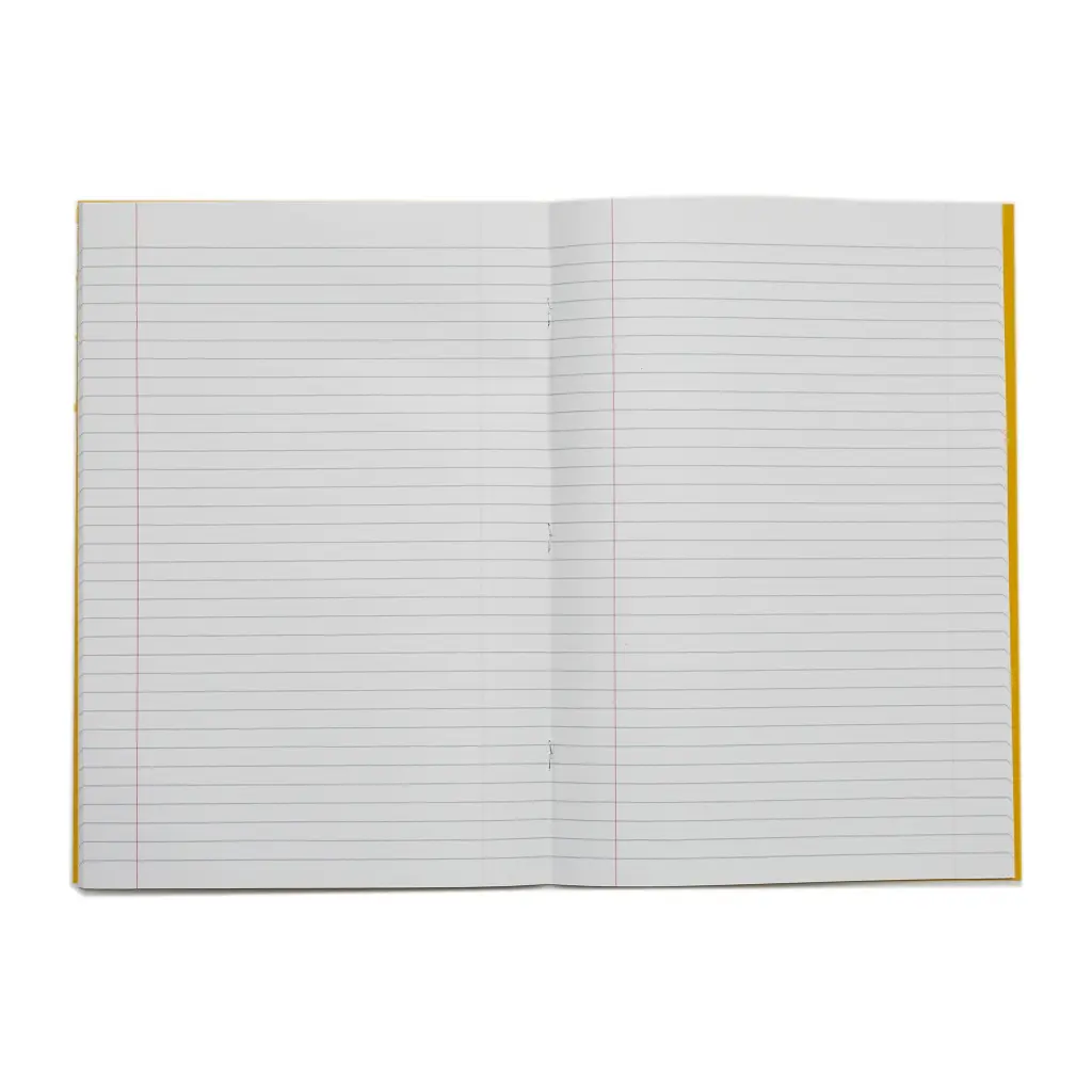 Rhino A4 Exercise Book 80 Page Ruled F8M Yellow Pack 50 VEX668-945-8