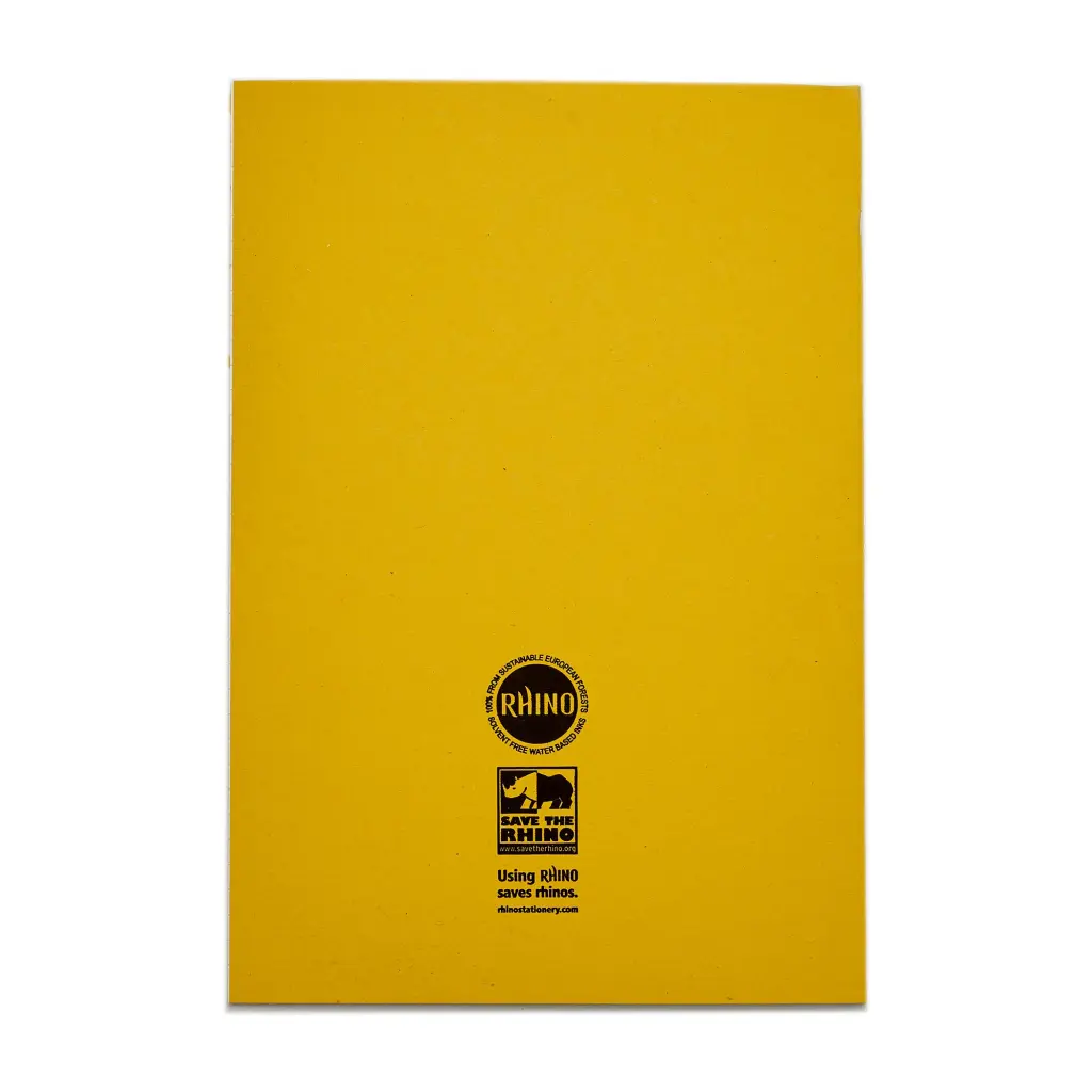 Rhino A4 Exercise Book 80 Page Ruled F8M Yellow Pack 50 VEX668-945-8