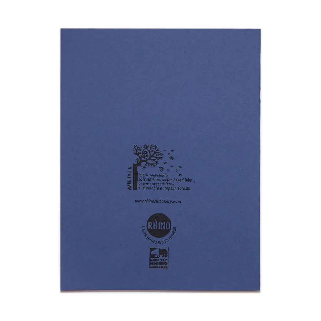 Rhino 9 x 7 Exercise Book 80 Page Ruled F8M Dark Blue Pack 100 VEX554-106-4