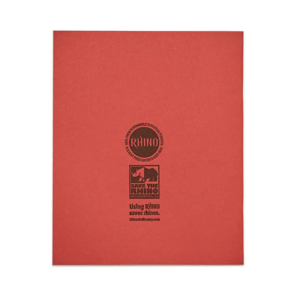 Rhino 8 x 6.5 Exercise Book 48 Page F12 Red Pack 100 VEX342-66-8