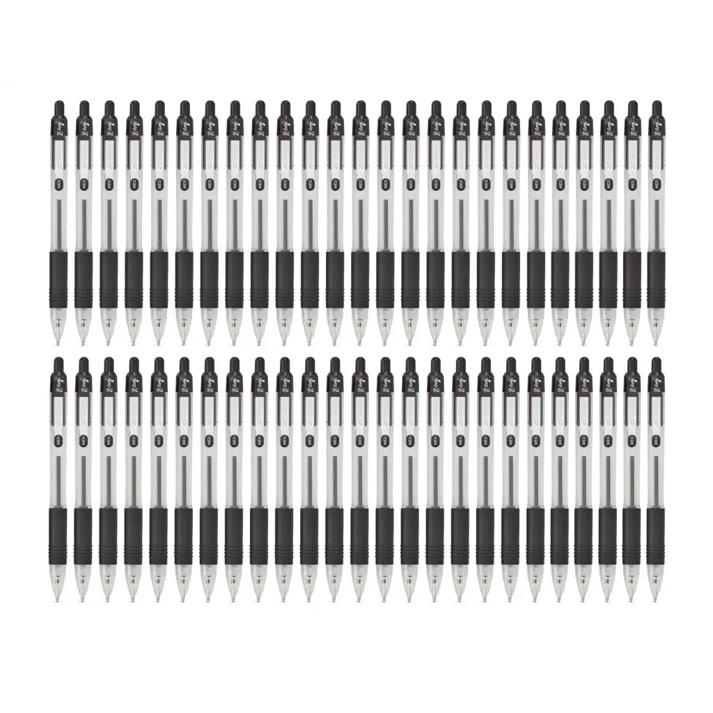 Zebra Z-Grip Retractable Ballpoint Pen 1.0mm Tip Black Pack 50 02757