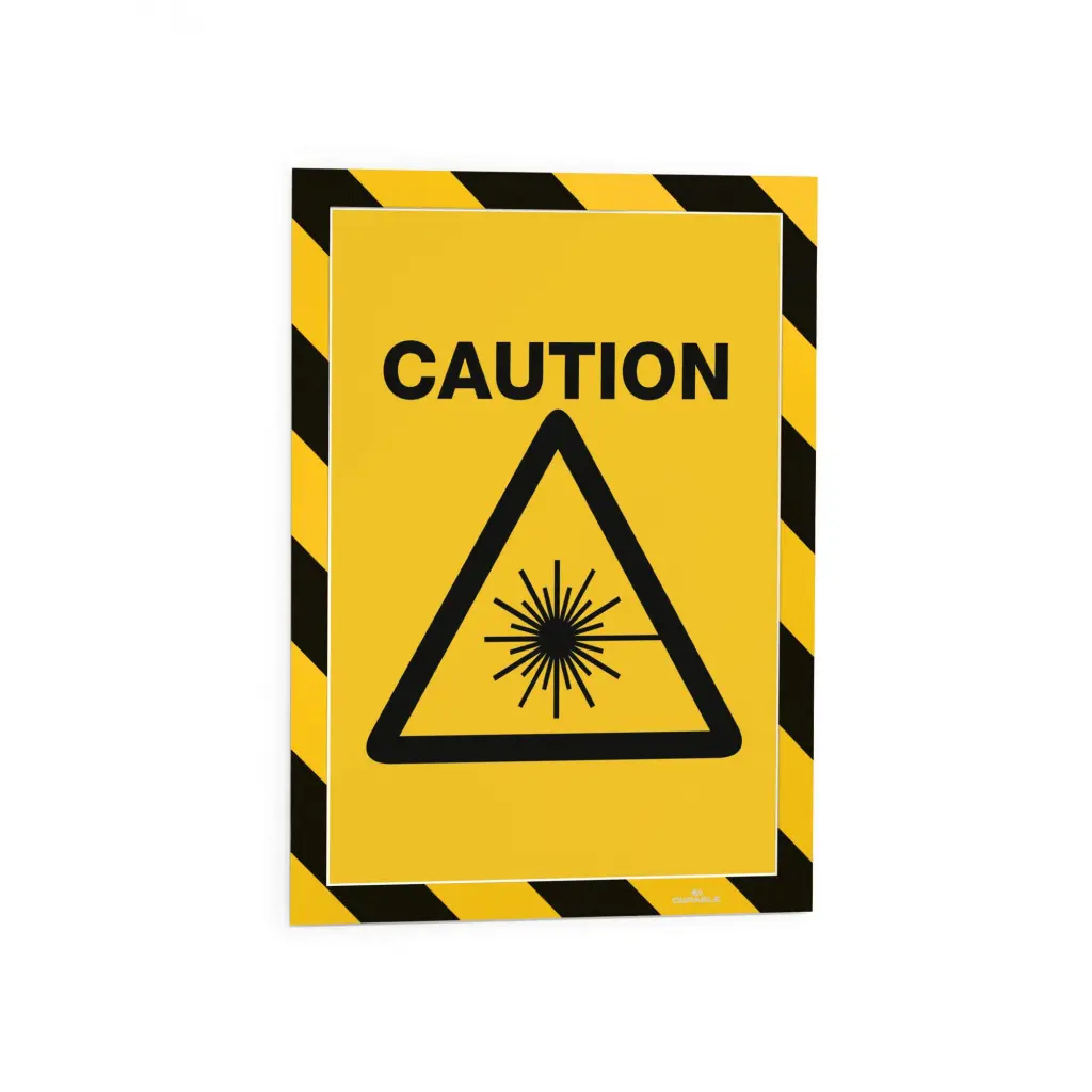 Durable Magnetic Frame Safety Sign A4 Yellow/Black Pack 5 4945130