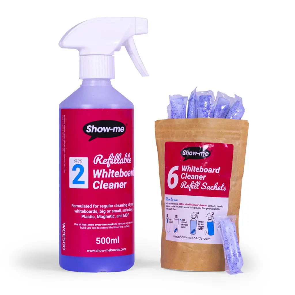 Show-me Whiteboard Cleaner and Spray Bottle 500ml WCE500