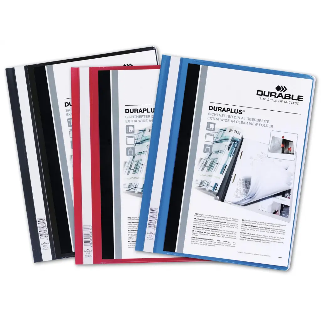 Durable Presentation Folder A4 Assorted Pack 25 257900