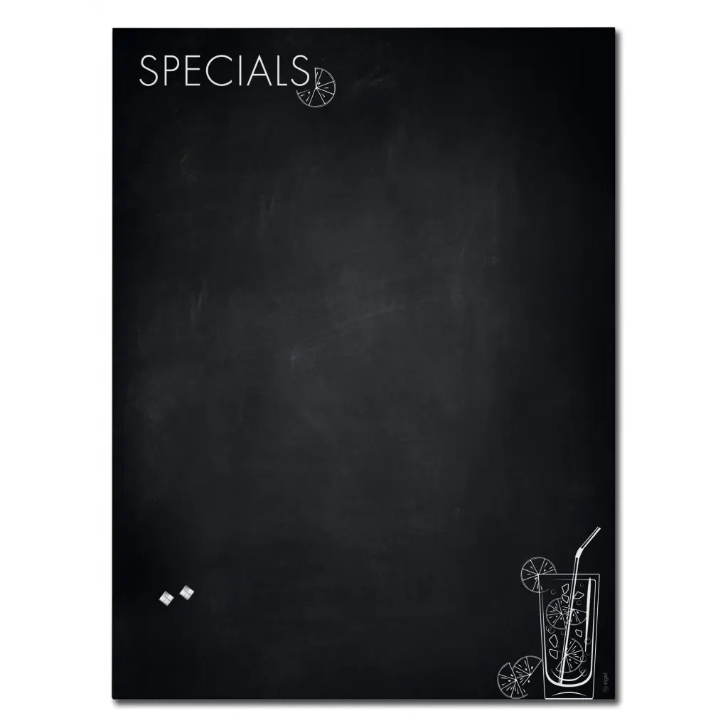 Artverum Magnetic Glass Drywipe Board Black 900x1200 GL276