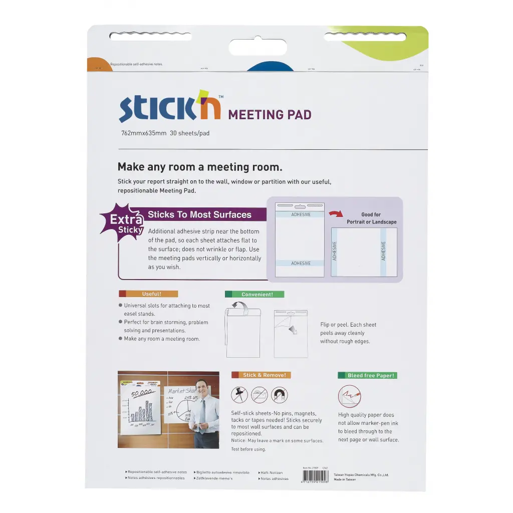 Hopax Flipchart Meeting Pad 792x635mm 30 Per Pad Pack of 2 21509-2