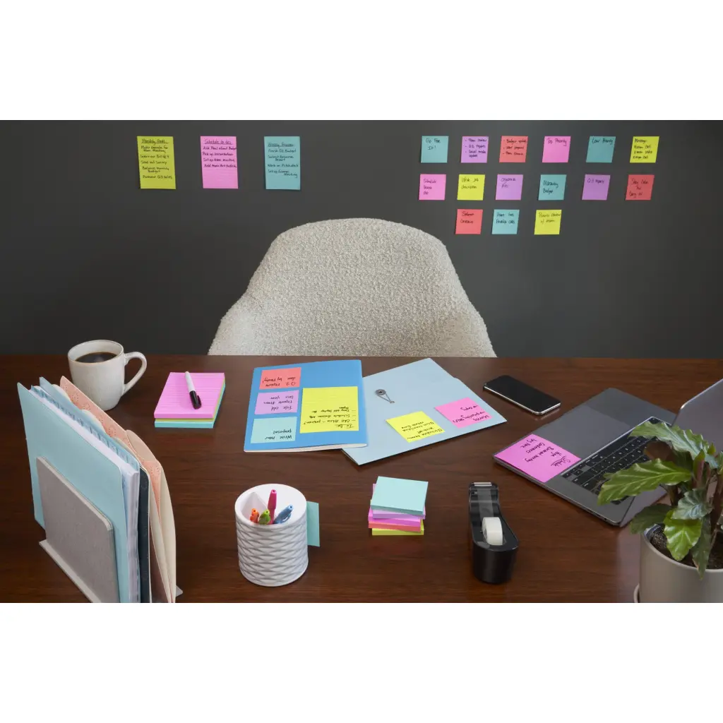 Post-It Super Sticky Notes 47.6x47.6mm 90 Sheets Cosmic Pack of 12