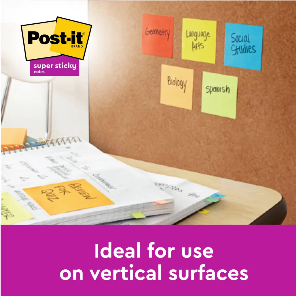 Post-it Super Sticky Notes 76x127mm 90 Sheets Ultra Yellow Pack of 12