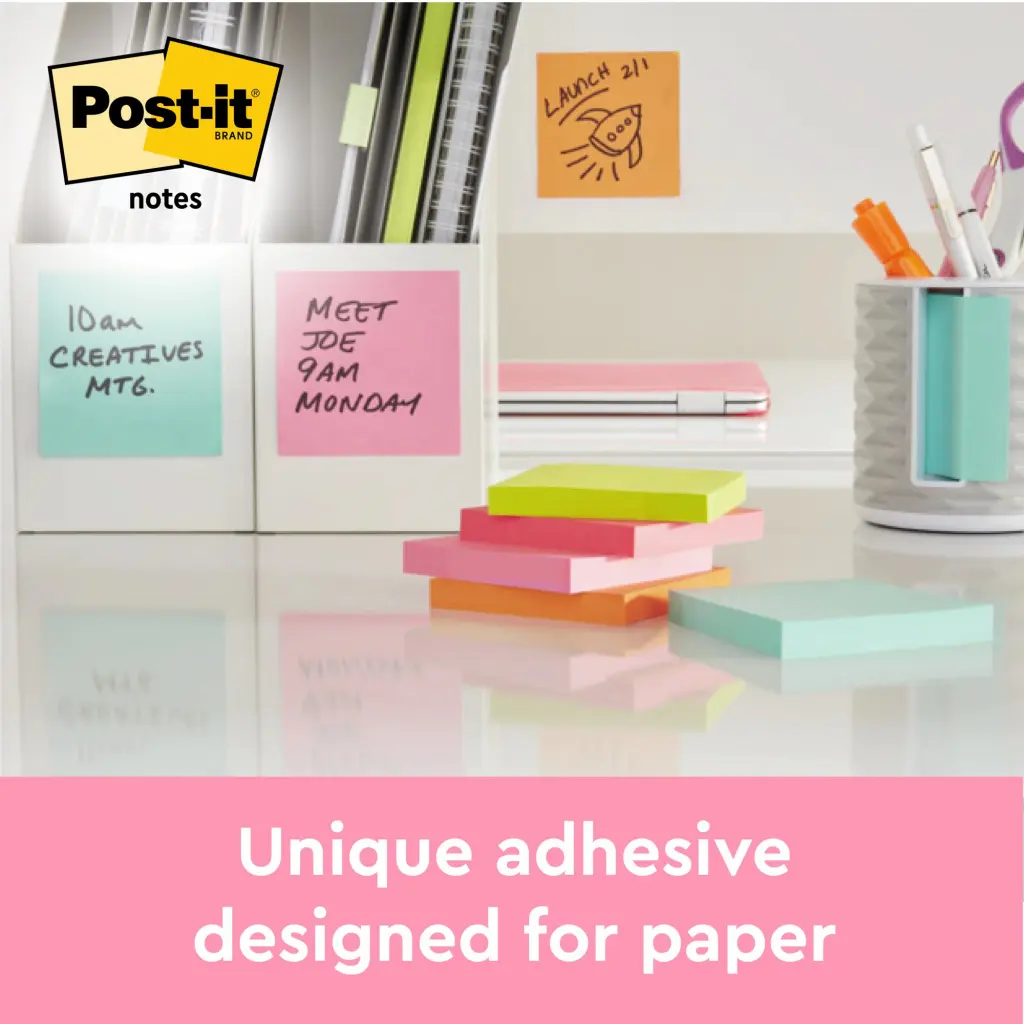 Post-it Notes 38x51mm 100 Sheets Energetic Colours Pack of  12