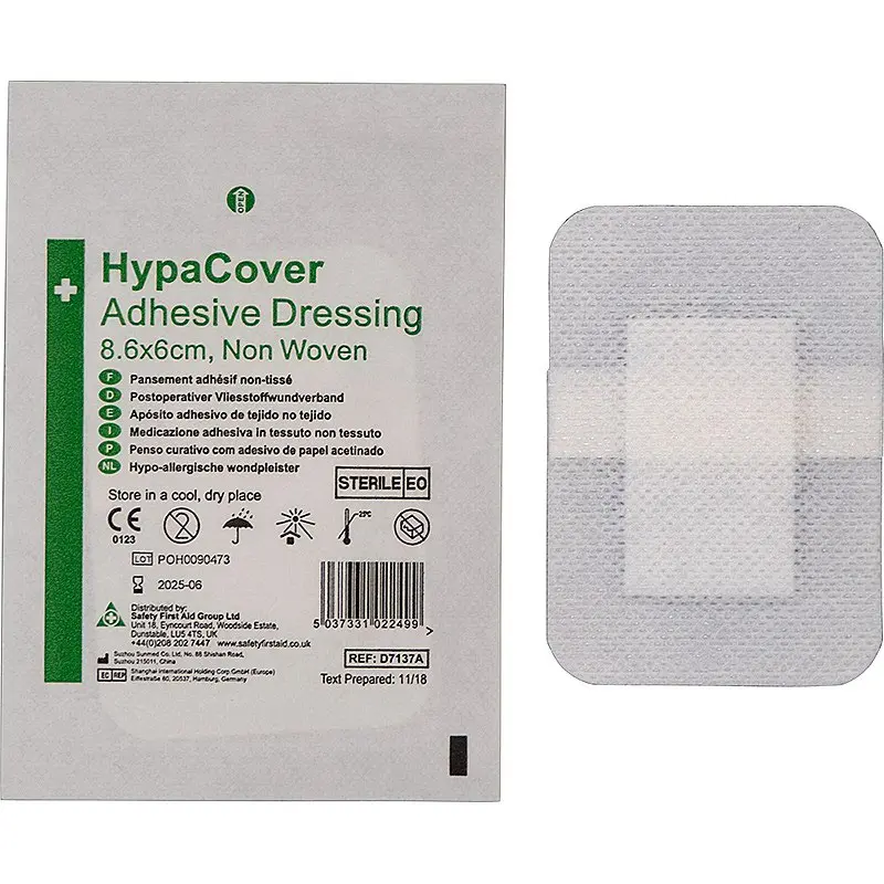 HypaCover Adhesive Dressing Medium 8.6cmx6cm Non Woven Pack 25 D7137