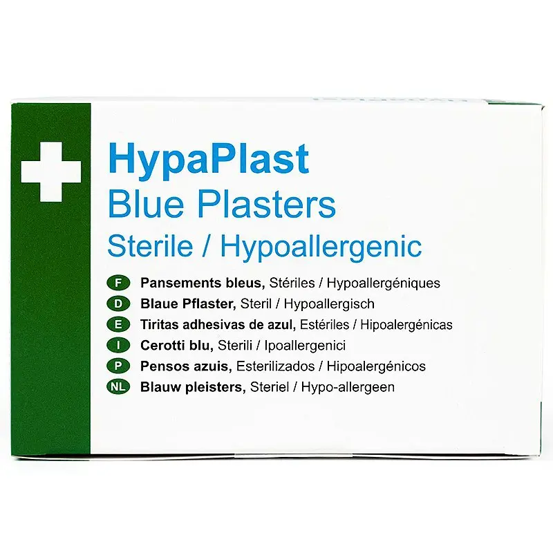 HypaPlast Blue Visually Detectable Plaster Assorted Pack of 100 D6010