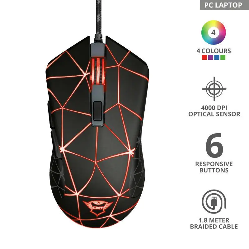 Trust GXT 133 Locx USB A 4000 DPI Mouse