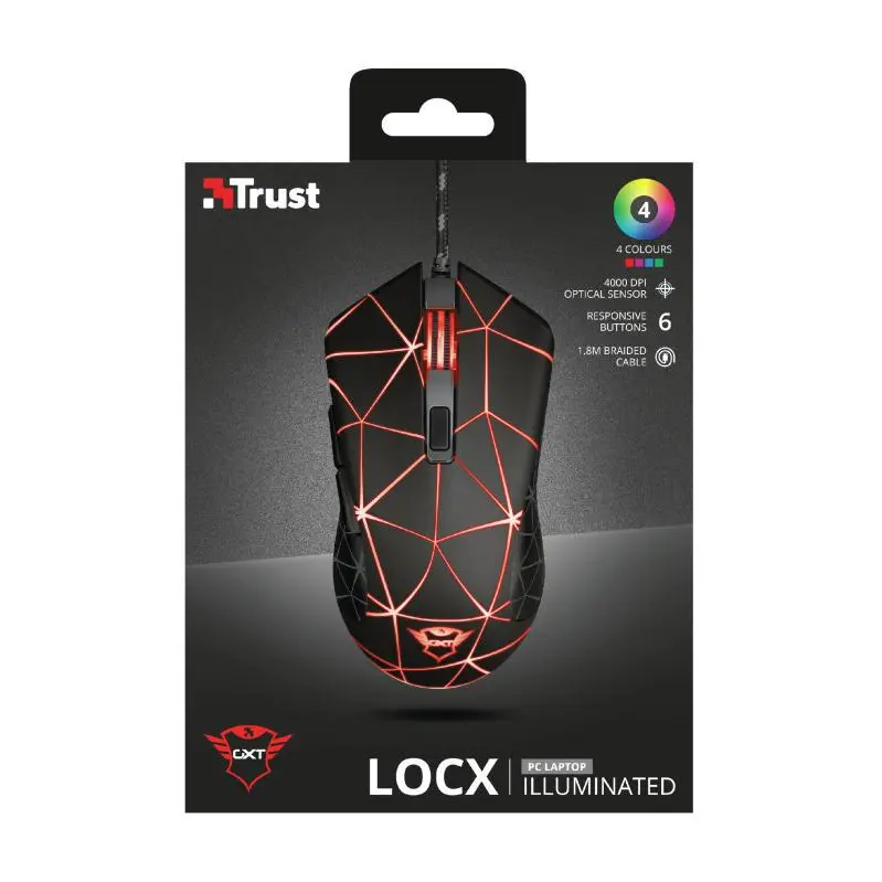 Trust GXT 133 Locx USB A 4000 DPI Mouse