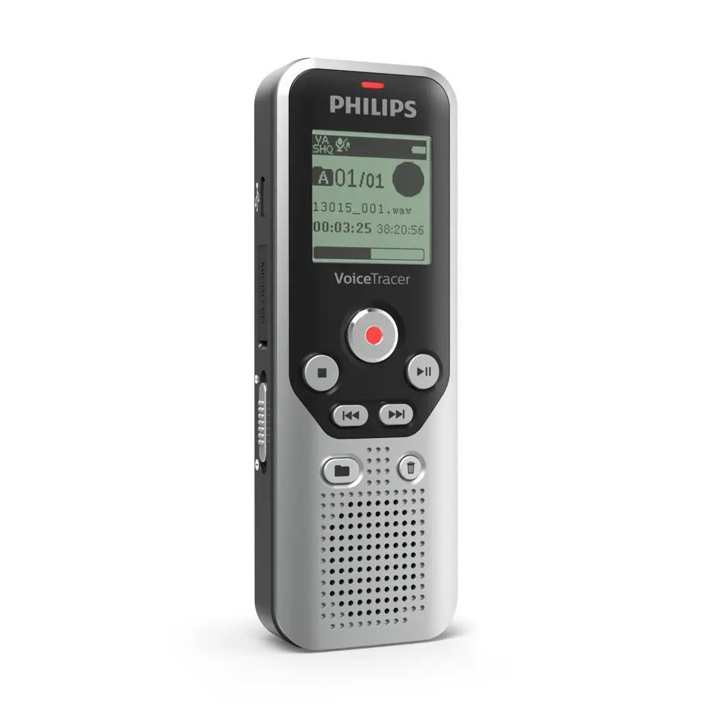 Philips Dictation DVT1250 VoiceTracer Audio Recorder MicroSD 8GB Memory