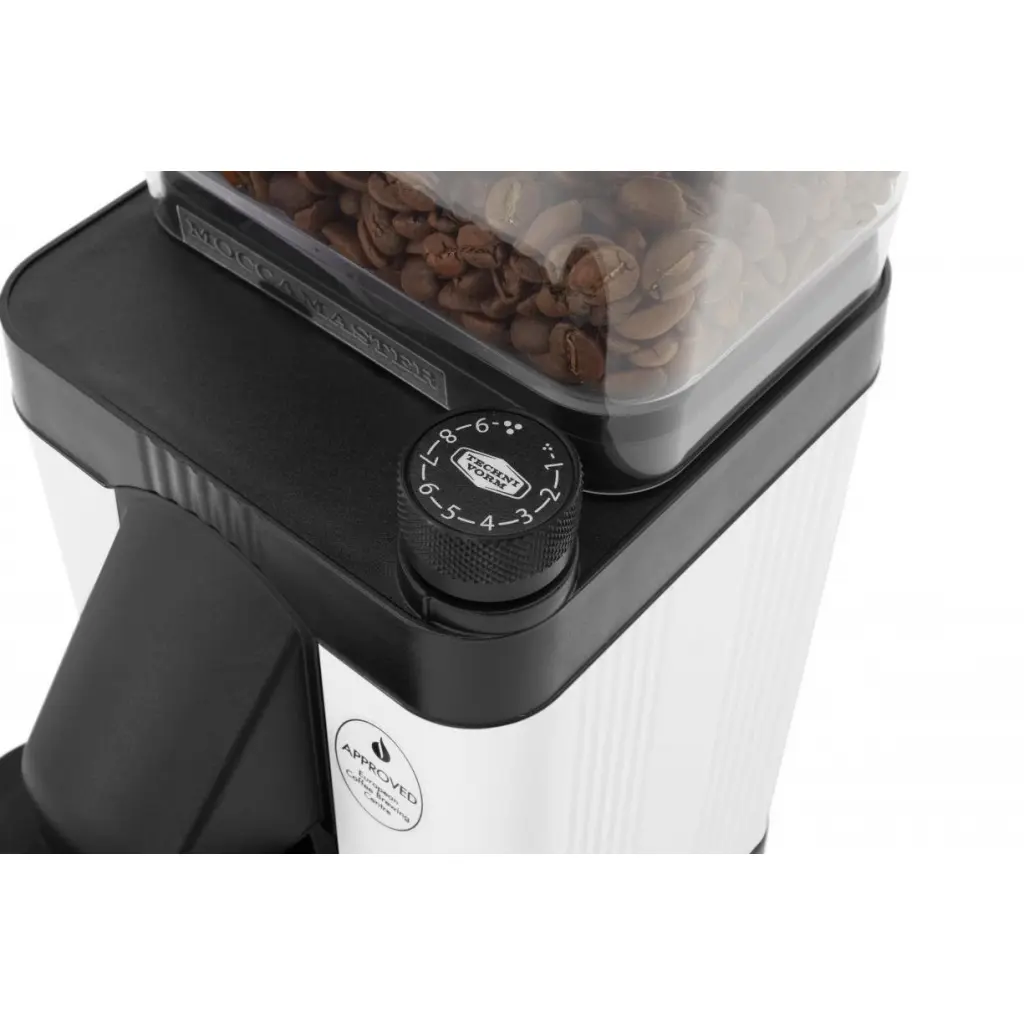 Moccamaster KM5 Burr Coffee Grinder Matte White UK Plug