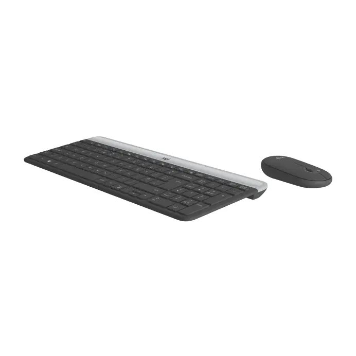 Logitech MK470 Slim USB QWERTY English Keyboard and 1000 DPI Optical Mouse Graphite