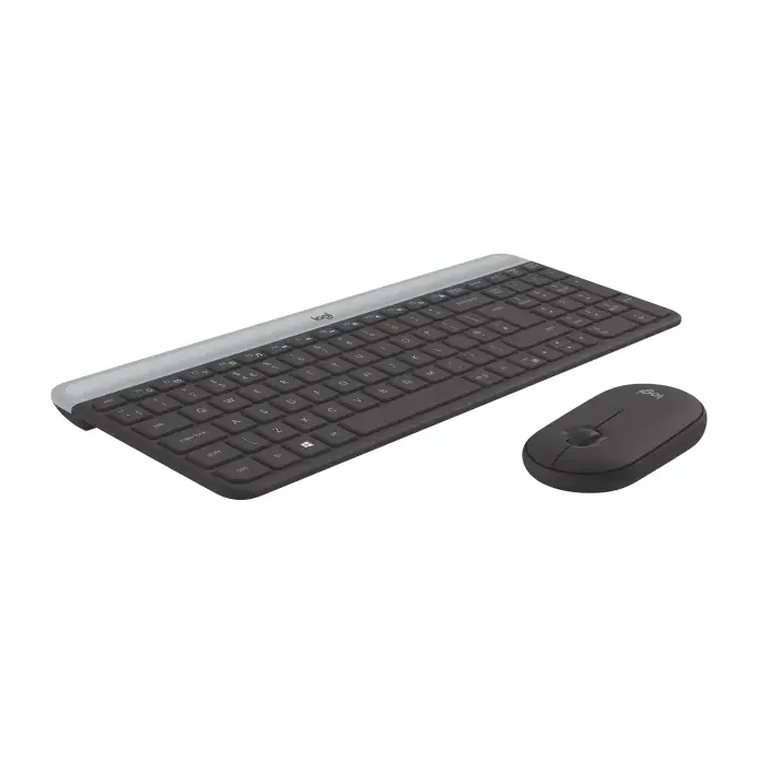 Logitech MK470 Slim USB QWERTY English Keyboard and 1000 DPI Optical Mouse Graphite