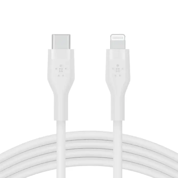 Belkin BoostCharge 1m Silicon USB-C to Lightning Cable White