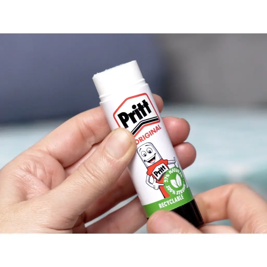 Pritt Original Glue Stick Sustainable Long Lasting Strong Adhesive Solvent Free Value Pack 43g (Pack 5) - 1456072