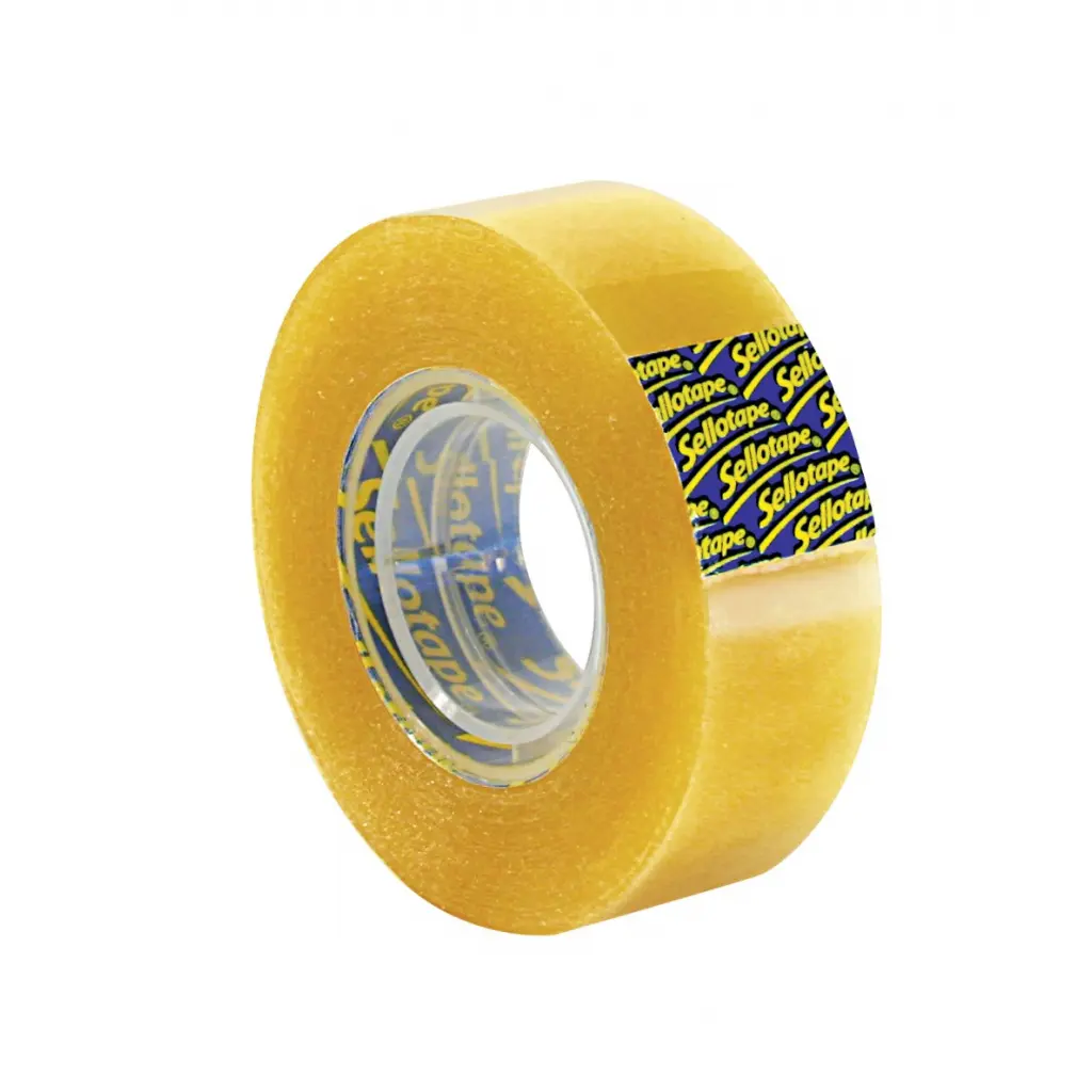 Sellotape Original Easy Tear Extra Sticky Golden Tape 18mm x 33m (Pack 8) - 1443251