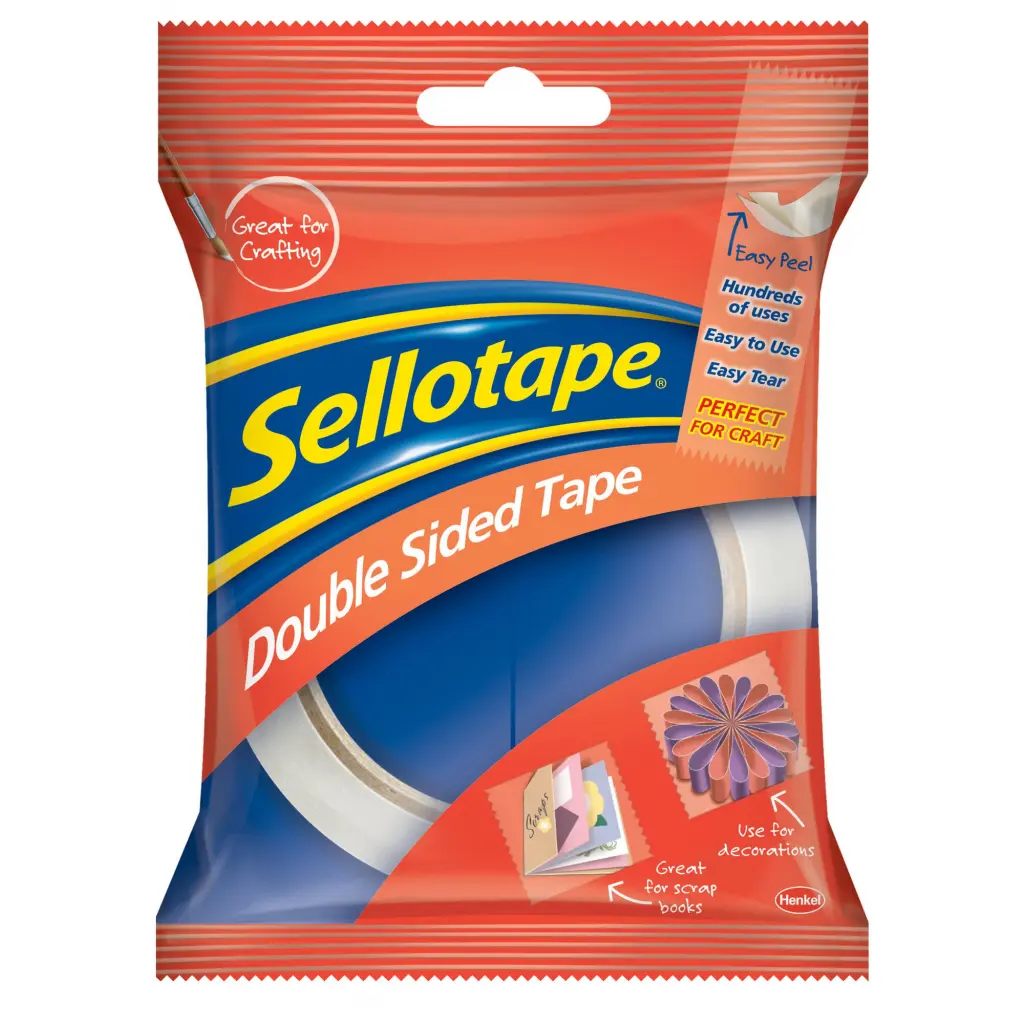 Sellotape Easy Peel Extra Strong Double Sided Tape 25mm x 33m (Pack 6) - 1447052