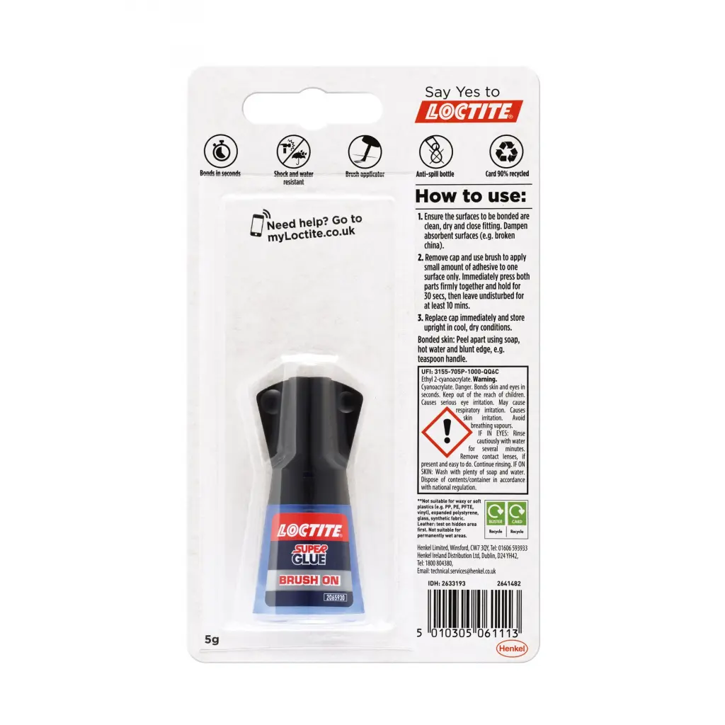 Loctite Super Glue Brush On Liquid 5g 2633193