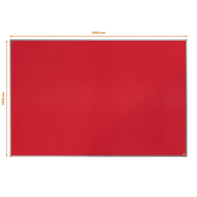 Nobo Essence Felt Notice Board Red 1800x1200mm - 1904068