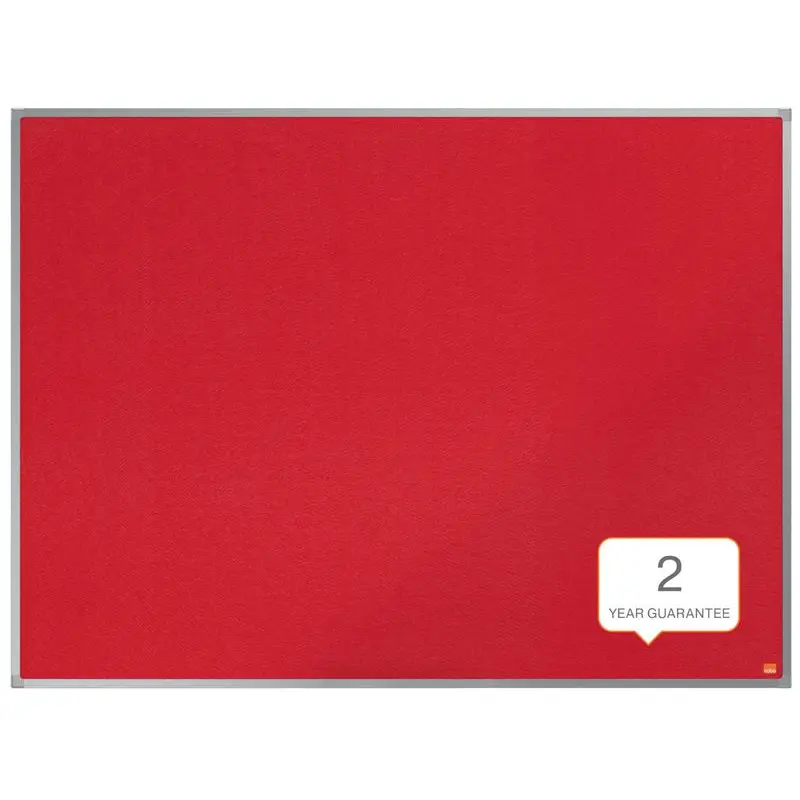 Nobo Essence Felt Notice Board Red 1200x900mm - 1904067