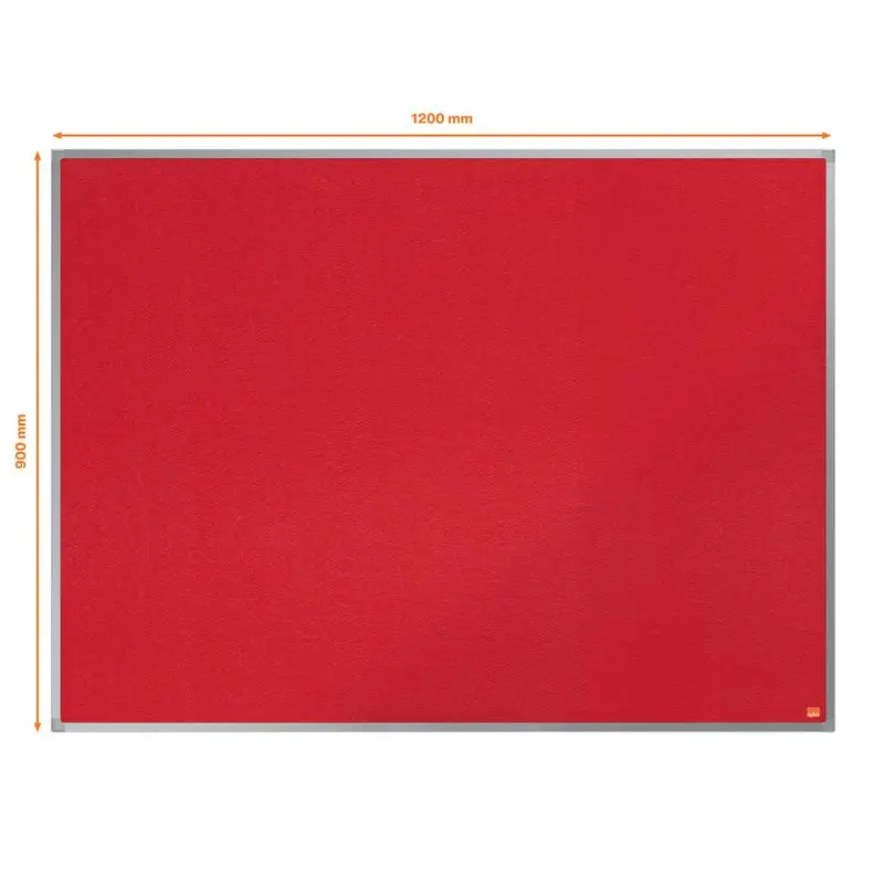 Nobo Essence Felt Notice Board Red 1200x900mm - 1904067