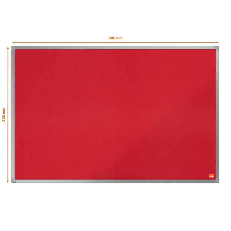 Nobo Essence Felt Notice Board Red 900x600mm - 1904066