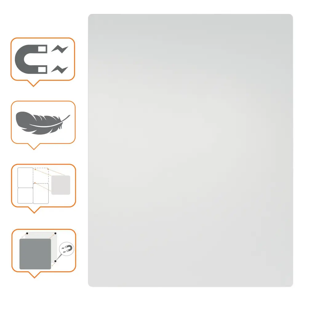 Nobo Modular Whiteboard Frameless Steel 600x450mm - 1915656