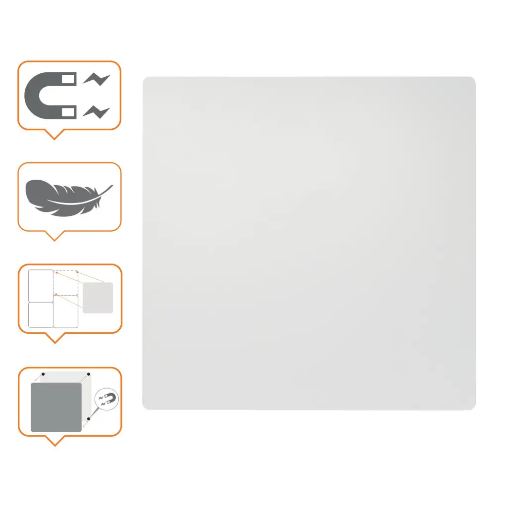 Nobo Modular Whiteboard Frameless Steel 450x450mm - 1915655