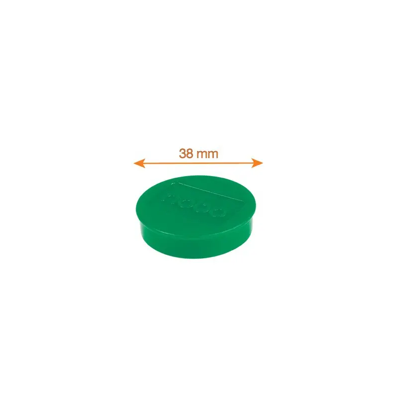 Nobo Whiteboard Magnets 38mm Green (Pack 10) - 1915317